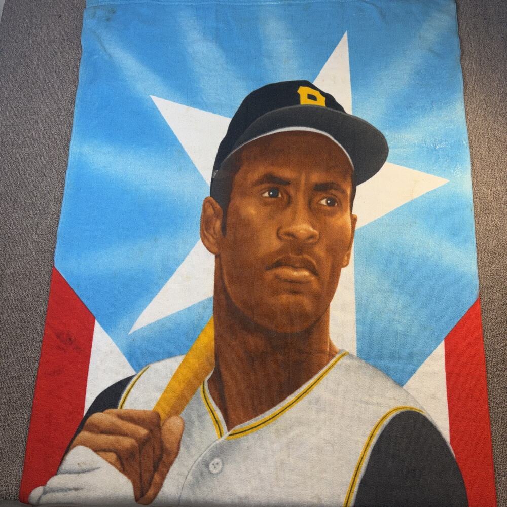 Pittsburgh Pirates Roberto Clemente Puerto Rico Beach Towel 57” x 30”
